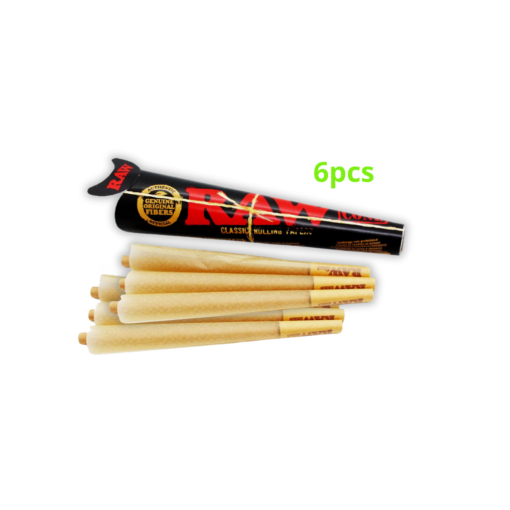 Raw Cones Black 6 Pcs