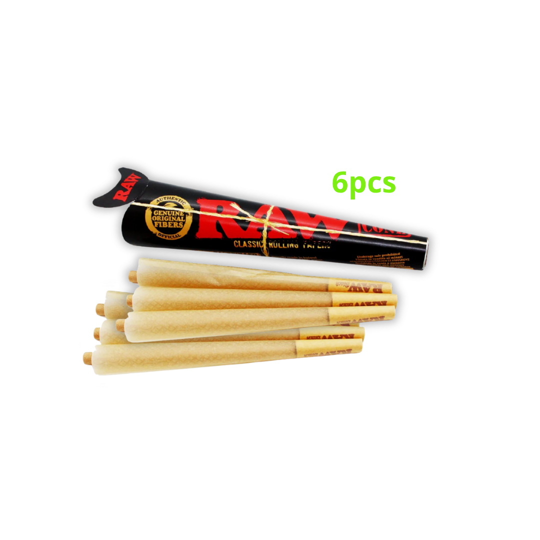 Raw Cones Black 6 Pcs
